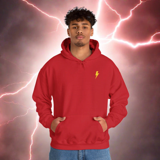 Electric Poseidon™ ⚡️Yellow Bolt Heavy Blend Red Sweatshirt