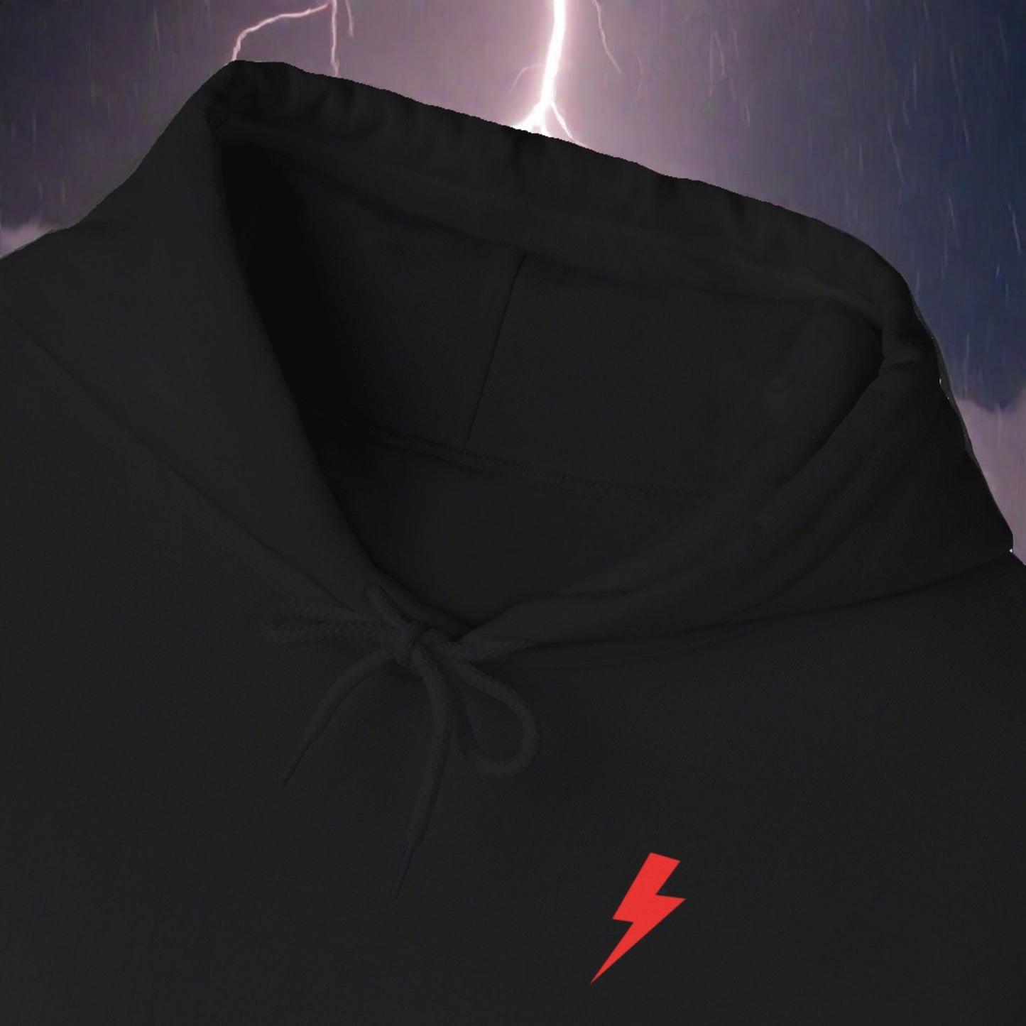 Electric Poseidon™ ⚡️Red Bolt Heavy Blend Hooded Sweatshirt