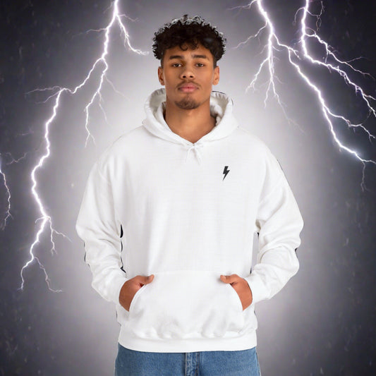 Electric Poseidon™ ⚡️Black Bolt Heavy Blend White & Grey Sweatshirt